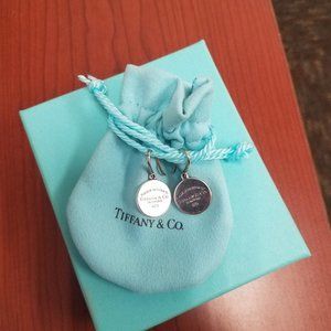 Tiffany & Co. Sterling Silver Round Drop Hook Earrings